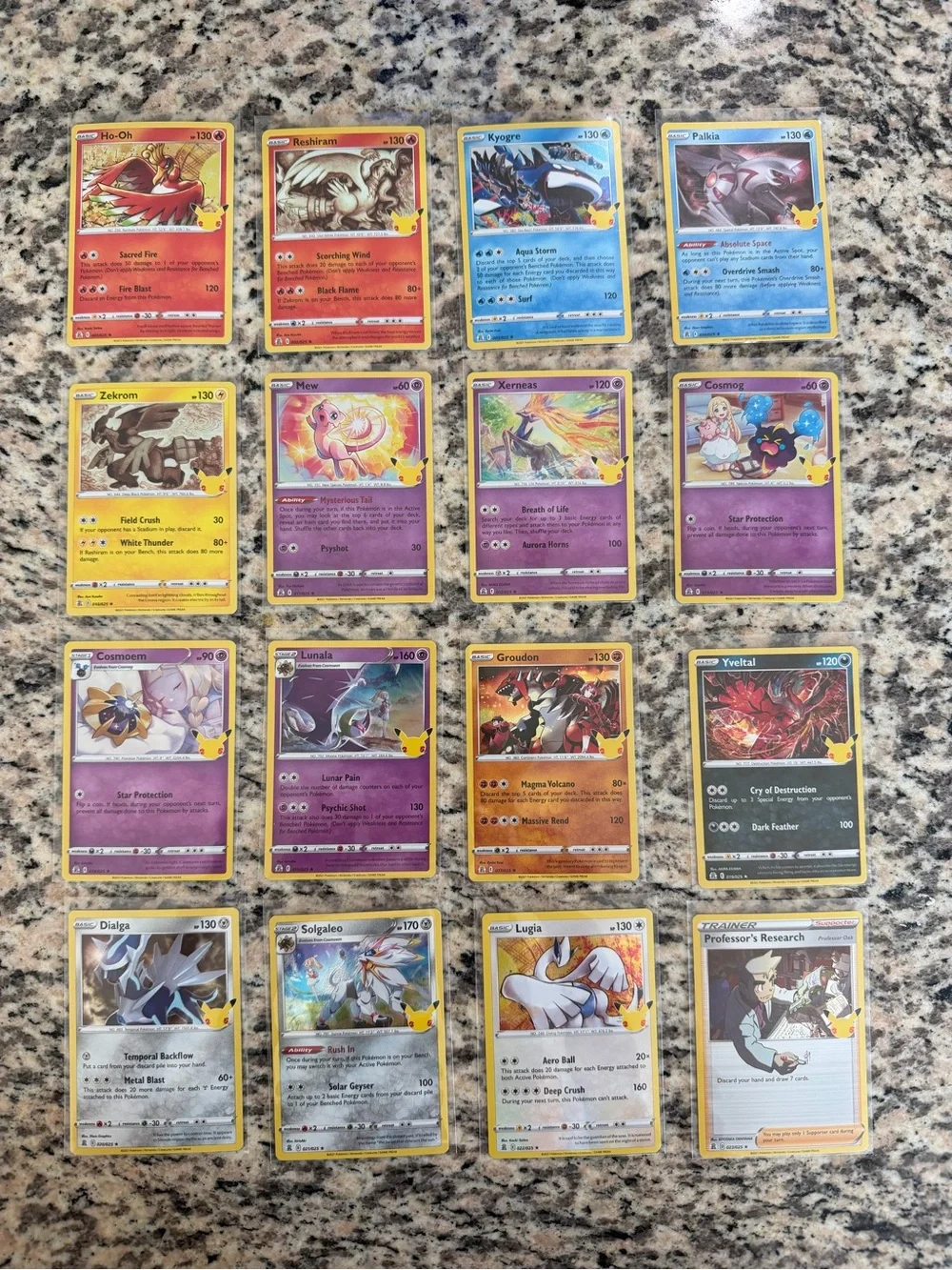 Pokemon 25th Celebration 16 card lot